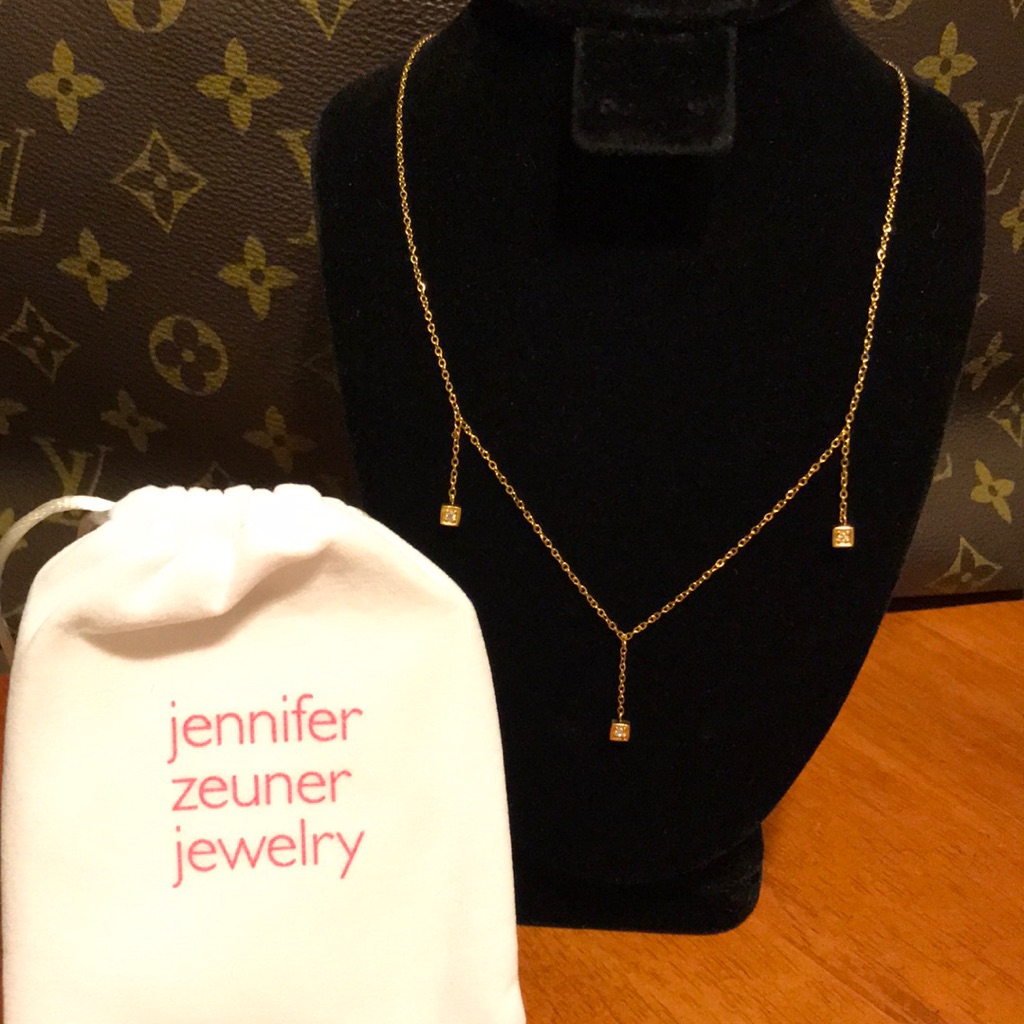 Dainty Diamond Drop Necklace 15$